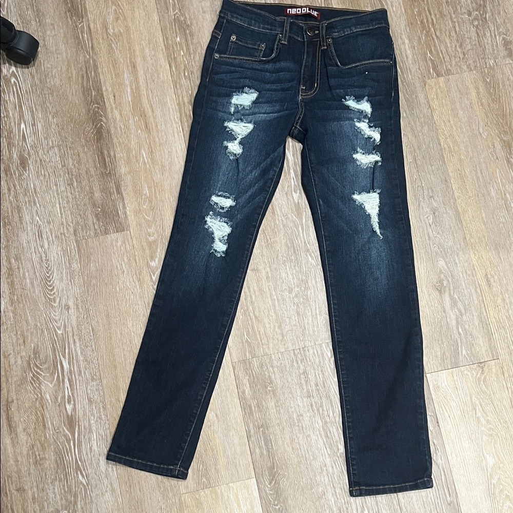 Men's Slim Fit Distressed Jeans